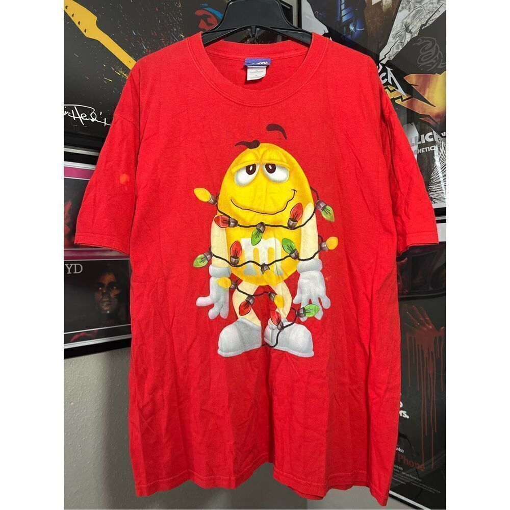 Vintage Y2K M&Ms Christmas Lights Tee